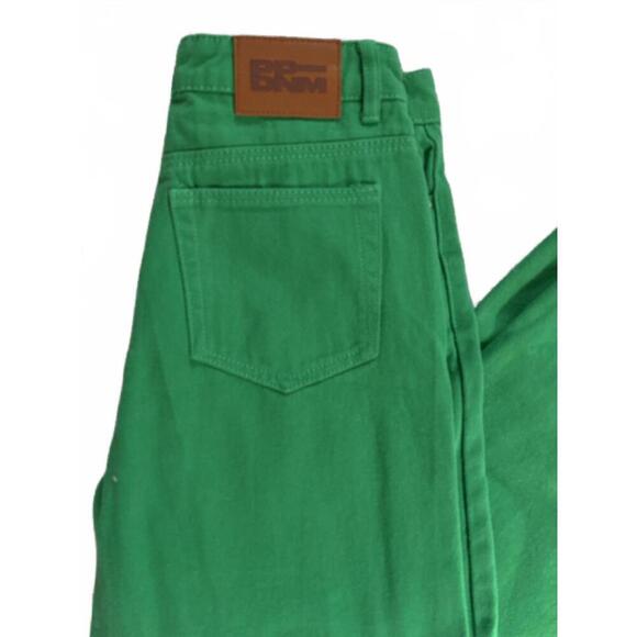 NWOT Princess Polly High Waist Vibrant Green Classic Denim Pants 6 - Picture 2 of 6